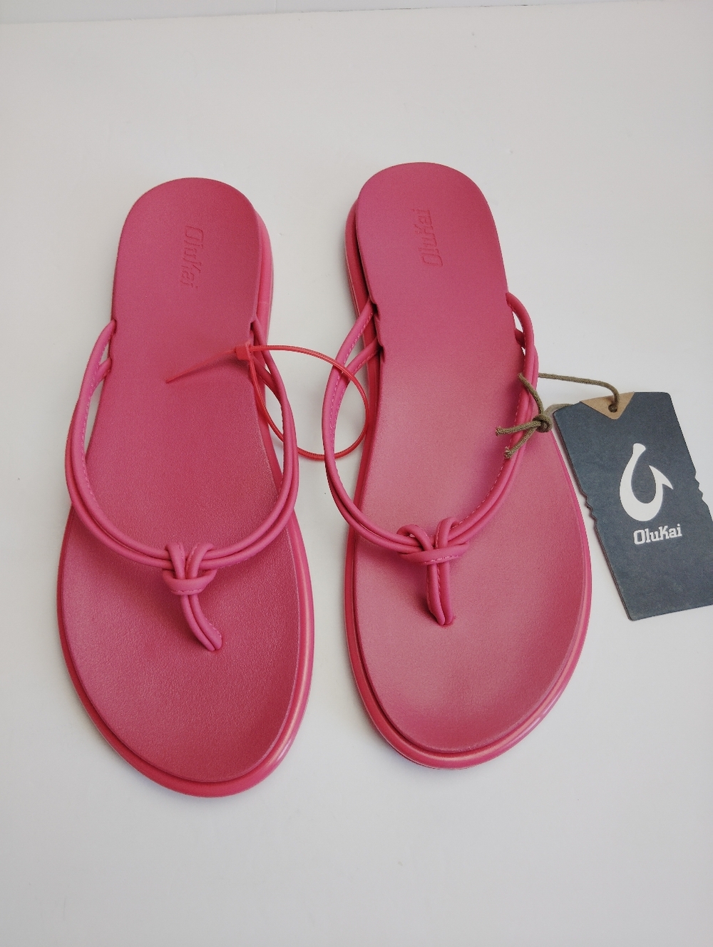 Olukai Aka Women's Flip Flop Sandals Pink Plumeria Size 10